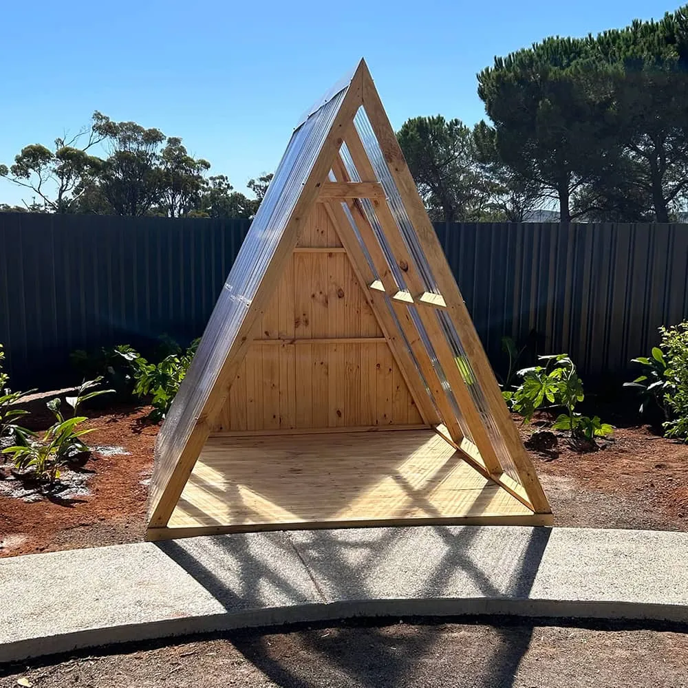 Open A-Frame Cubby House