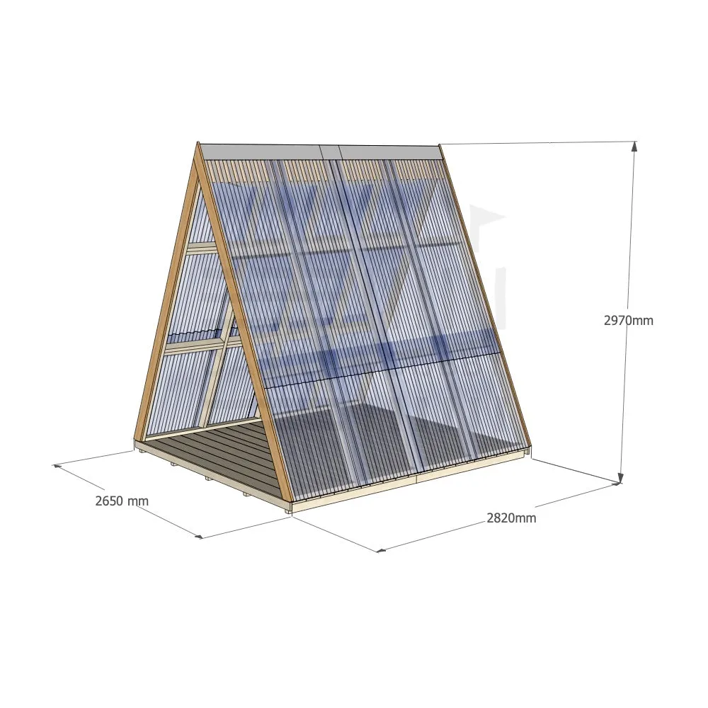 Open A-Frame Cubby House
