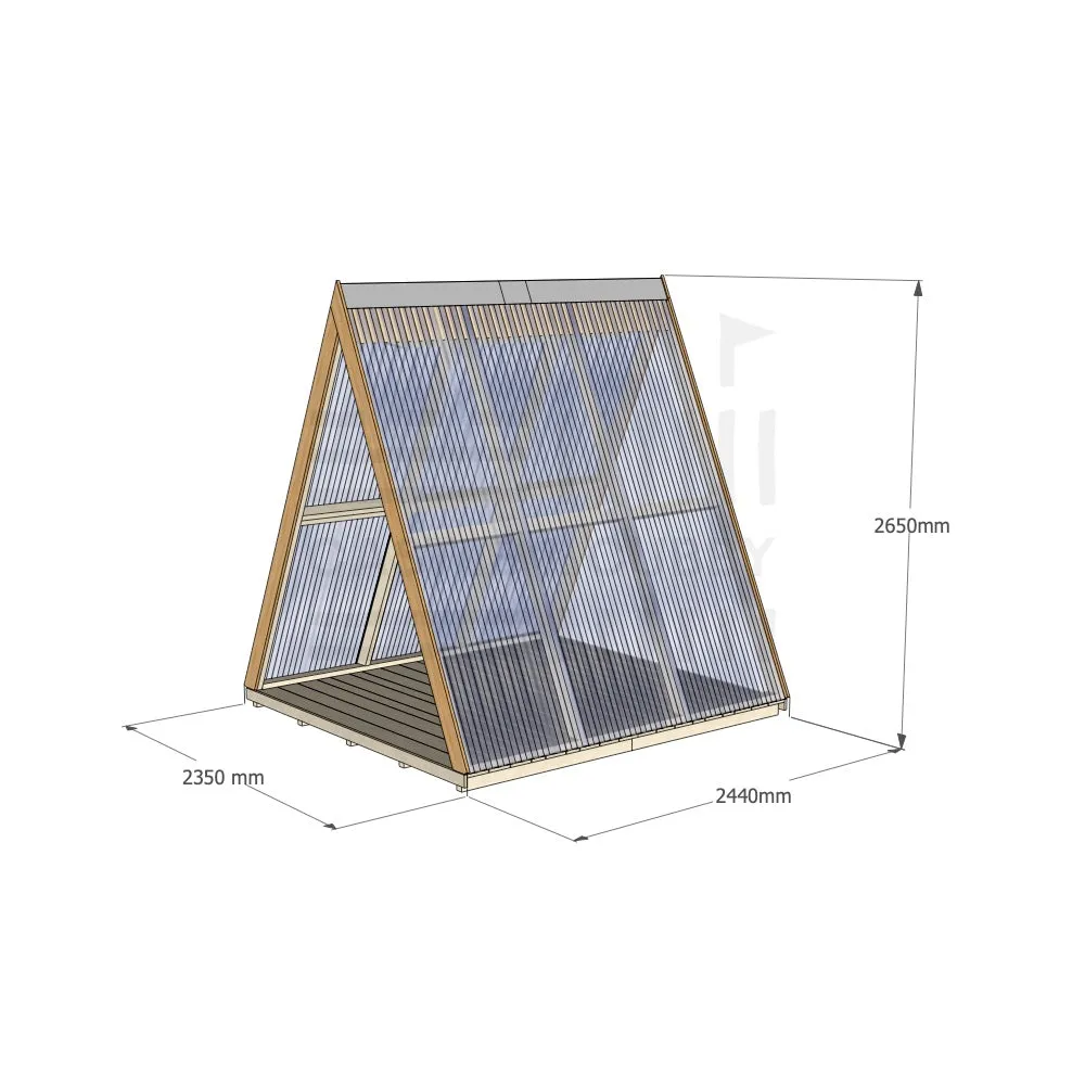 Open A-Frame Cubby House