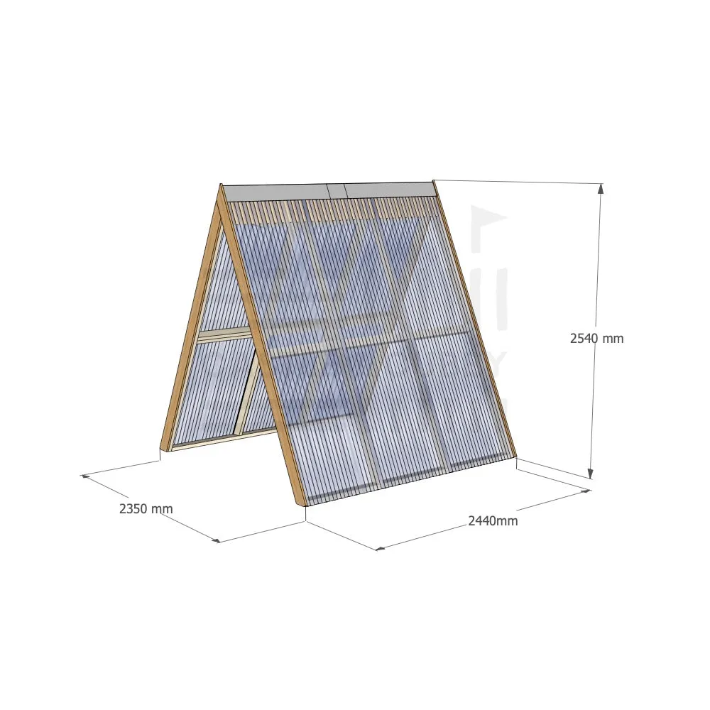 Open A-Frame Cubby House
