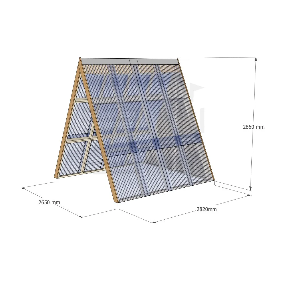 Open A-Frame Cubby House
