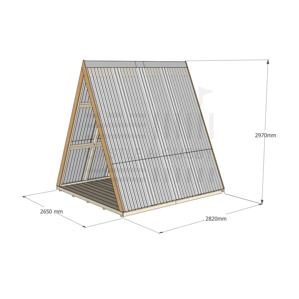 Open A-Frame Cubby House