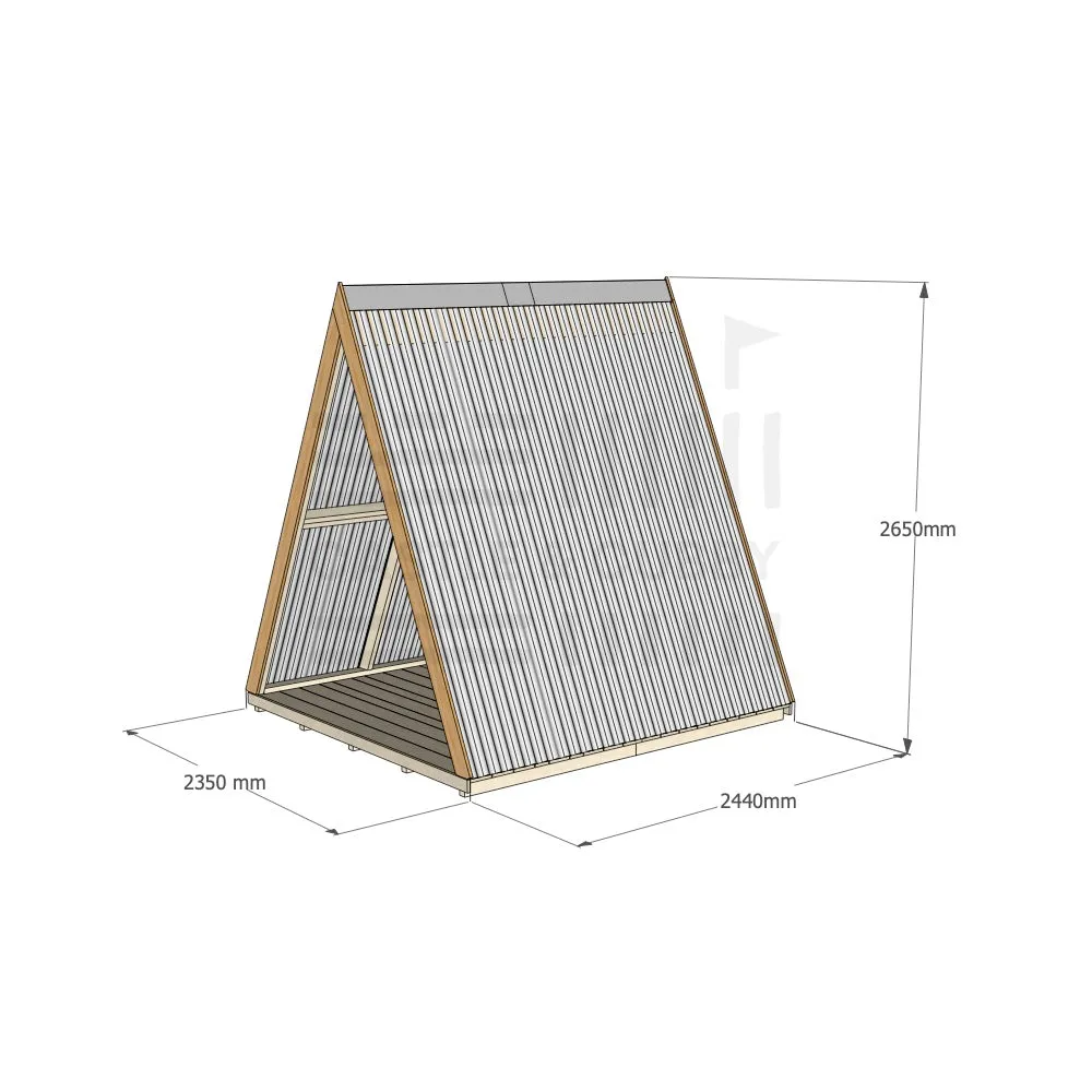 Open A-Frame Cubby House