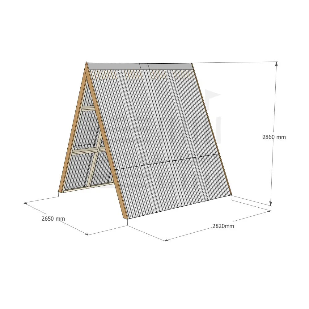 Open A-Frame Cubby House