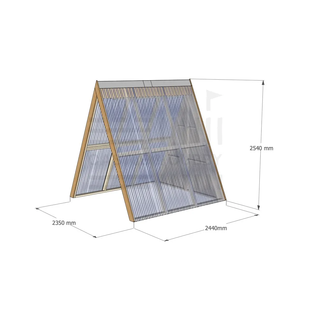 Open A-Frame Cubby House