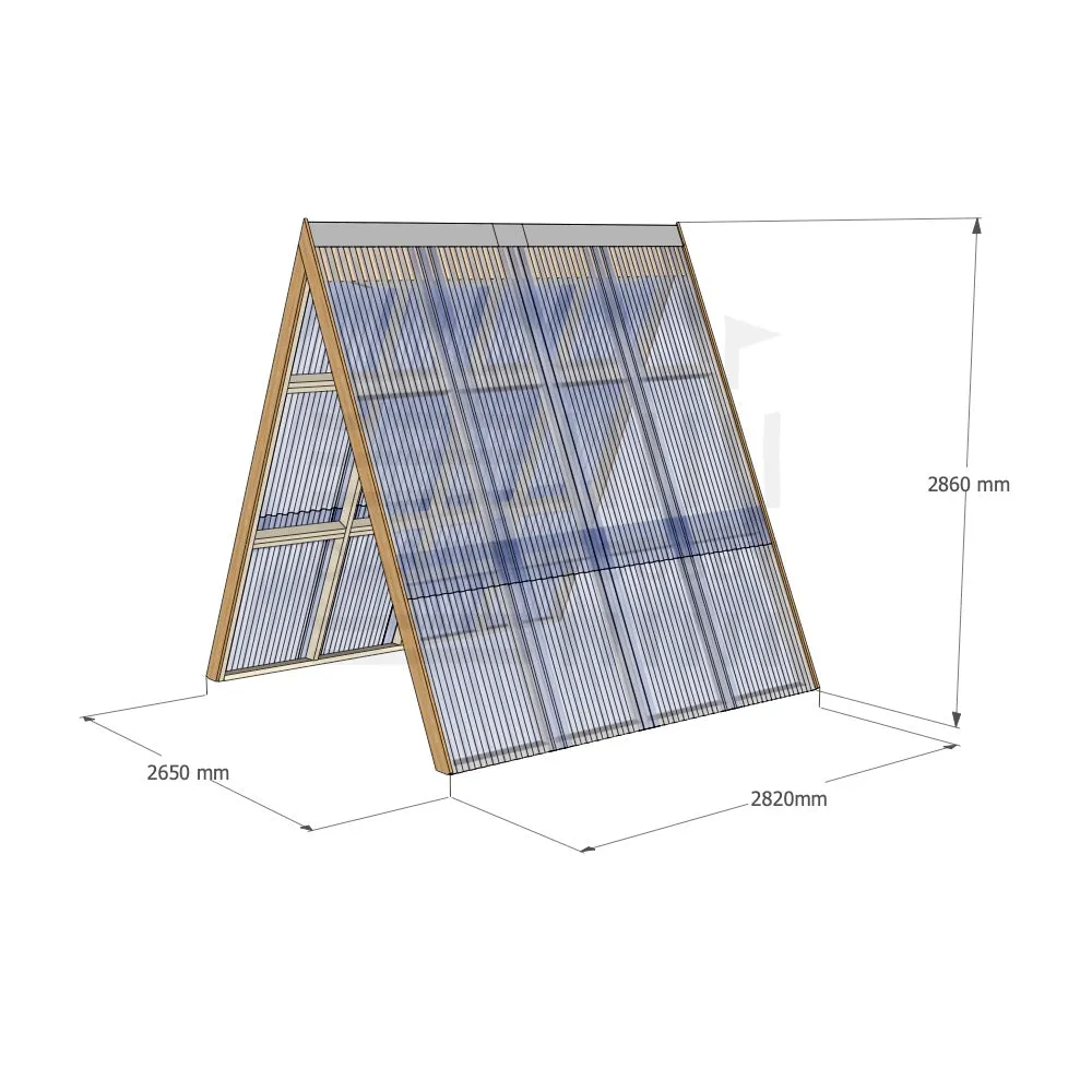 Open A-Frame Cubby House