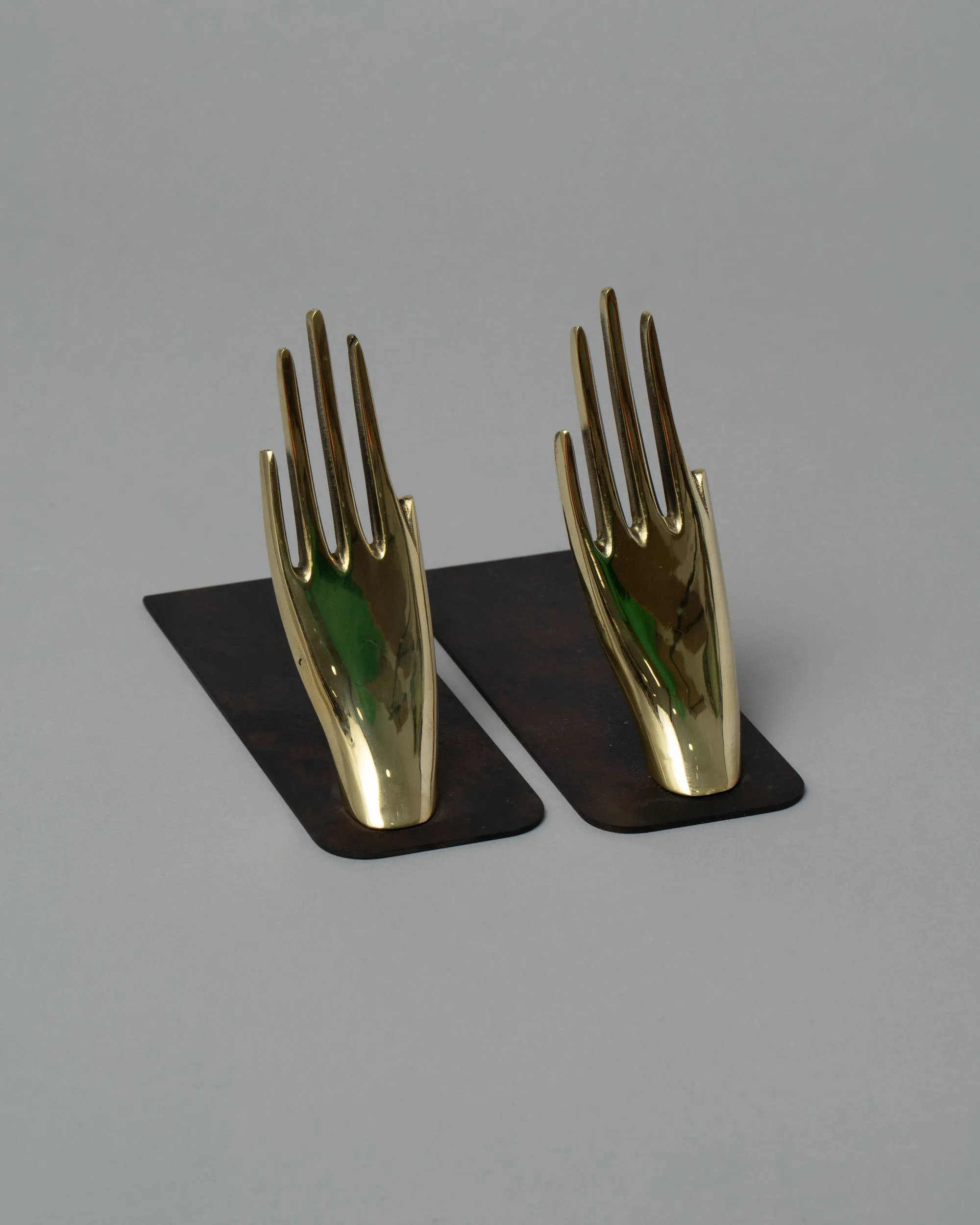 Pair of Hands Brass Bookends Set - Samples & Imperfects