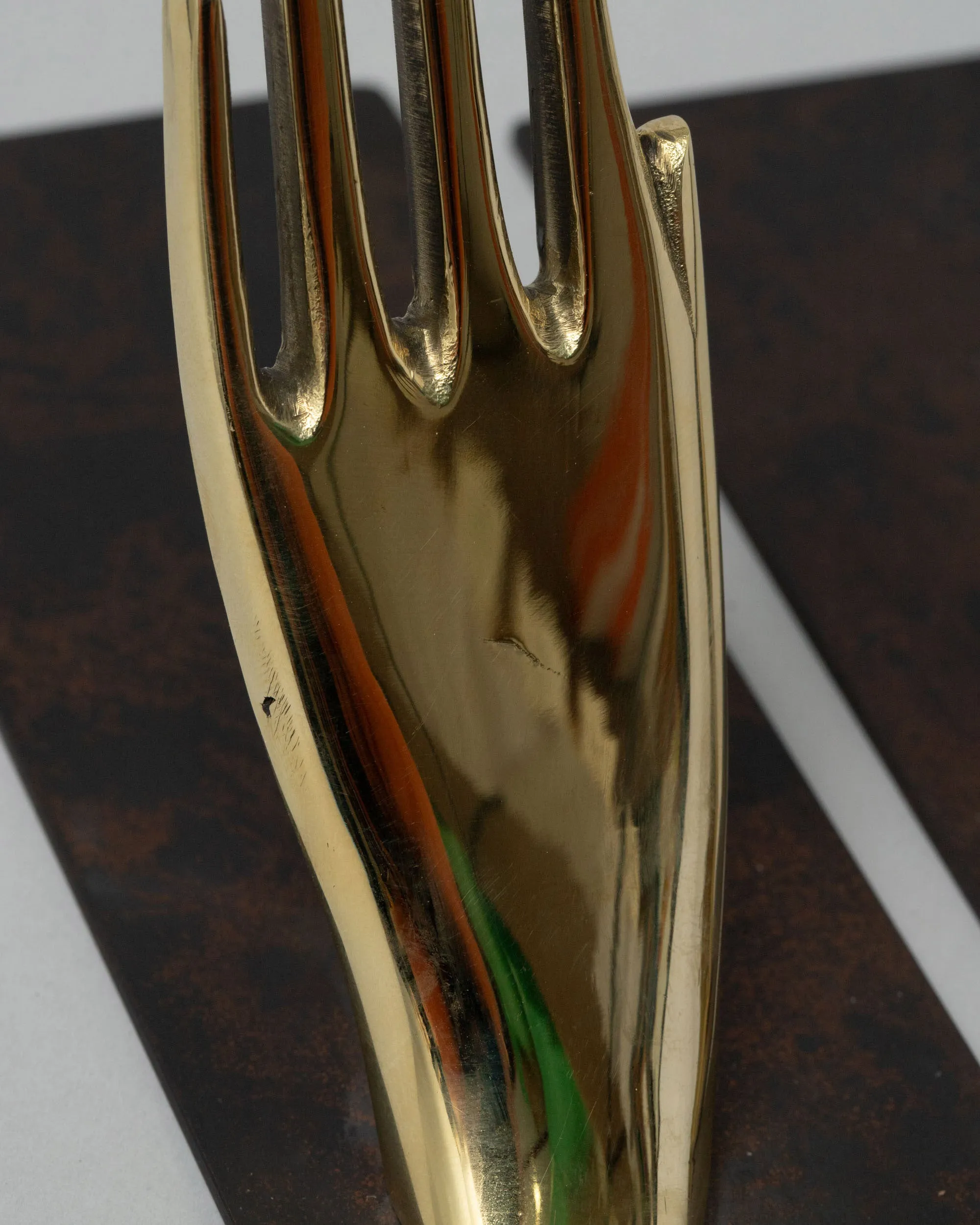 Pair of Hands Brass Bookends Set - Samples & Imperfects
