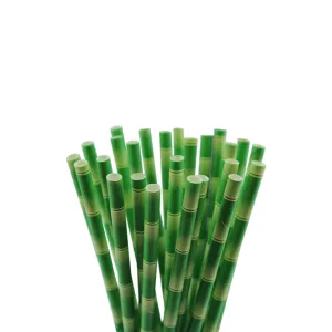 *Paper Straw Pack of 25, Bamboo