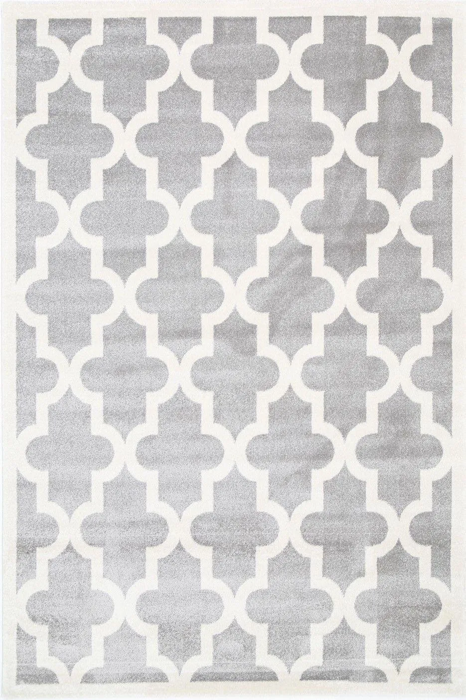 Piccolo Light Grey and White Lattice Pattern Kids Rug 160x230cm