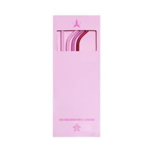 Pink Metal Straw 4-Pack