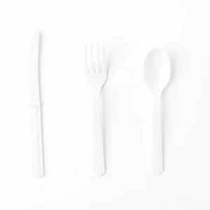 Plastic Cutlery: White (18 piece set)