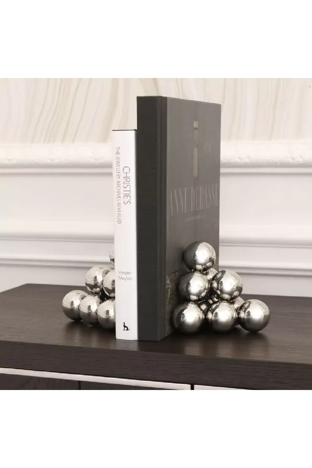 Polished Stainless Steel Abstract Bookend (Set of 2) | Eichholtz Carioca