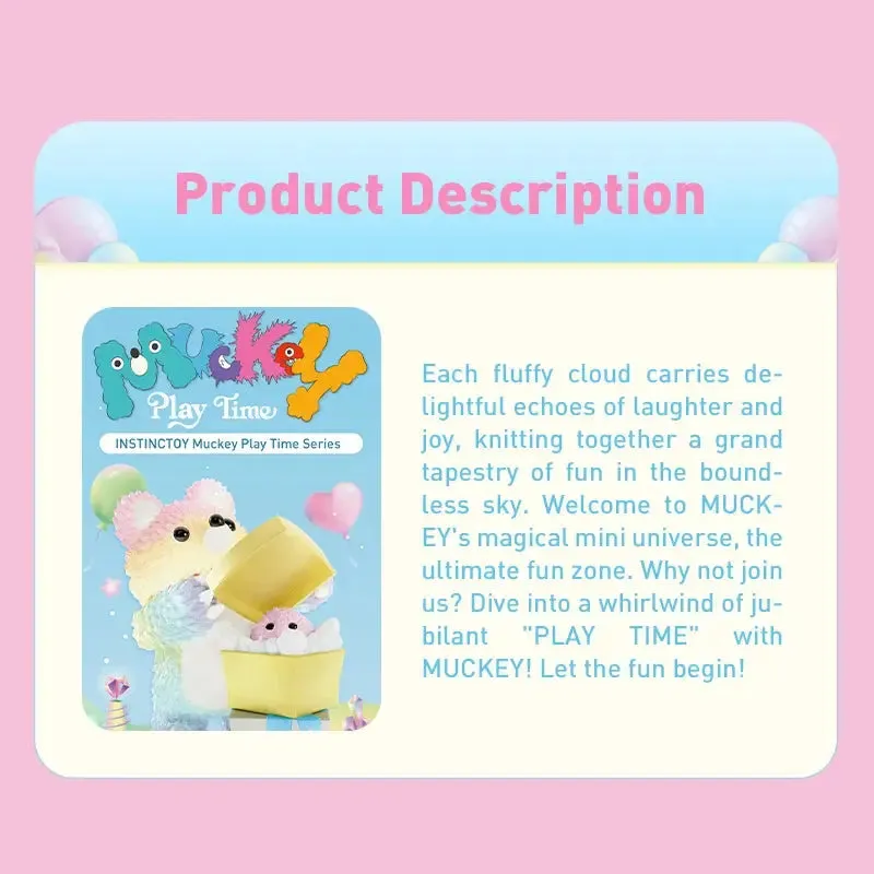 POP MART INSTINCTOY Muckey Play Time Series Mystery Box – Collectible Designer Toys