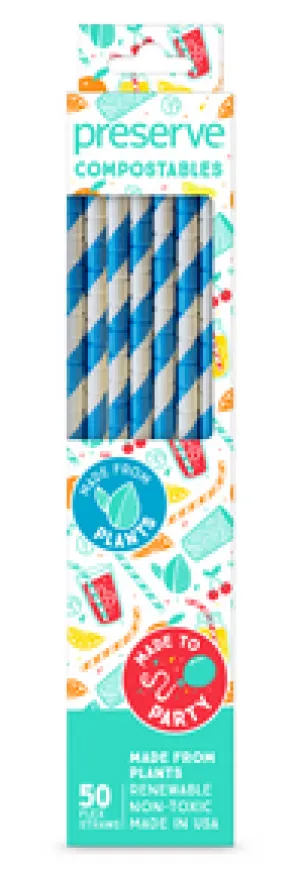 Preserve - Compostable Straws  Cornflower