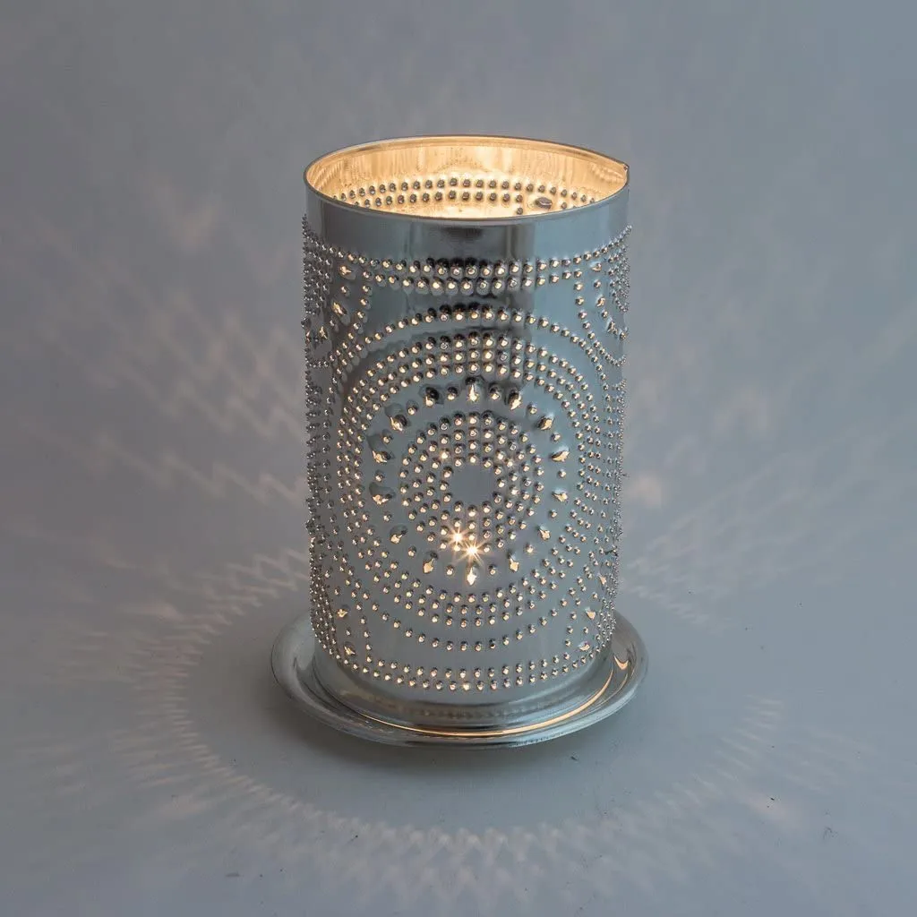 Punched Tin Candle Shade - New England Burst Pattern