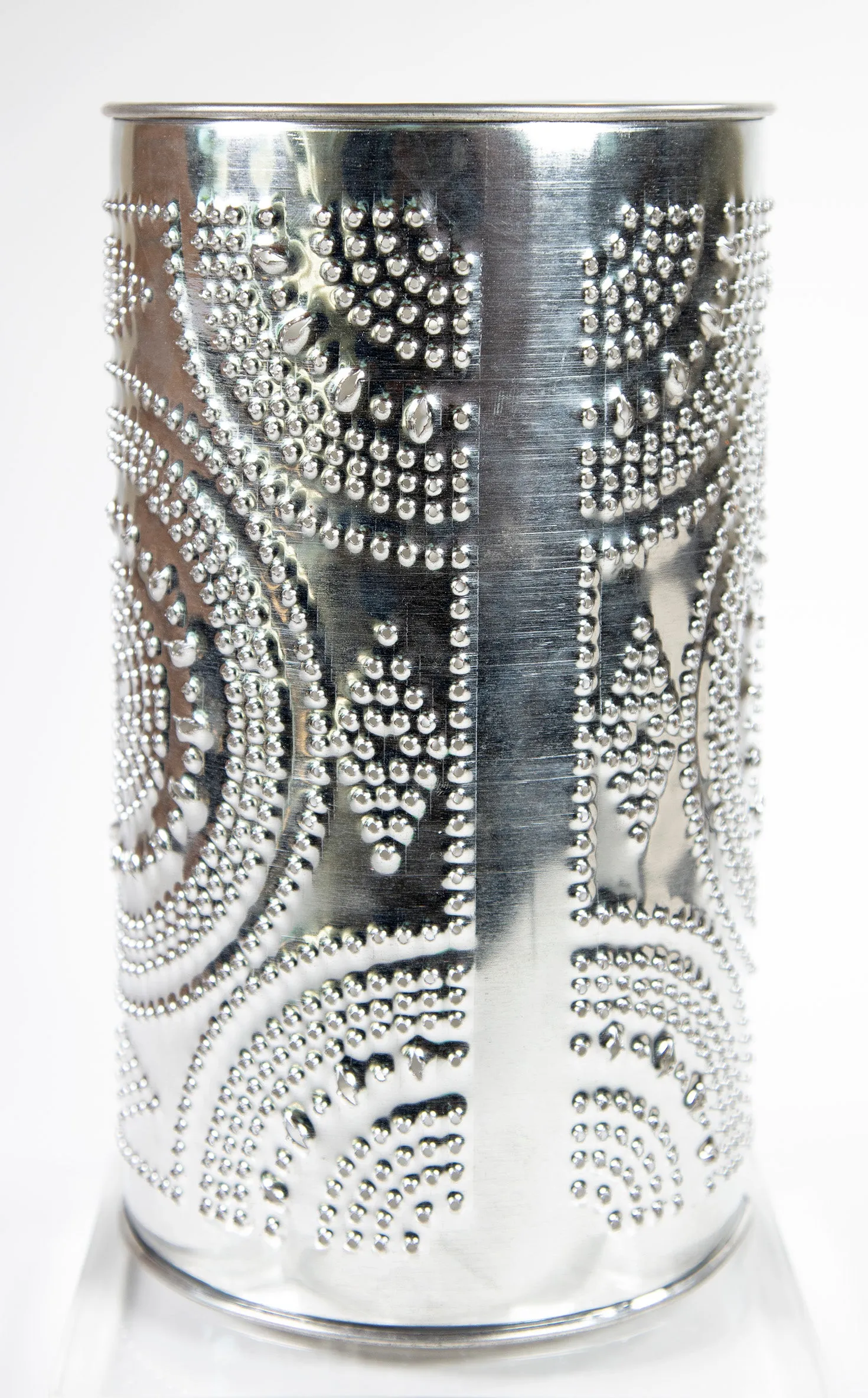 Punched Tin Candle Shade - New England Burst Pattern