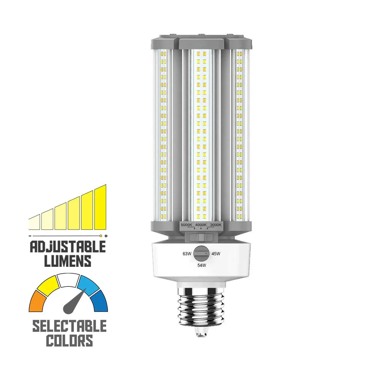 RAB HID Field Adjustable Post Top LED Lamp, EX39 Mogul Base