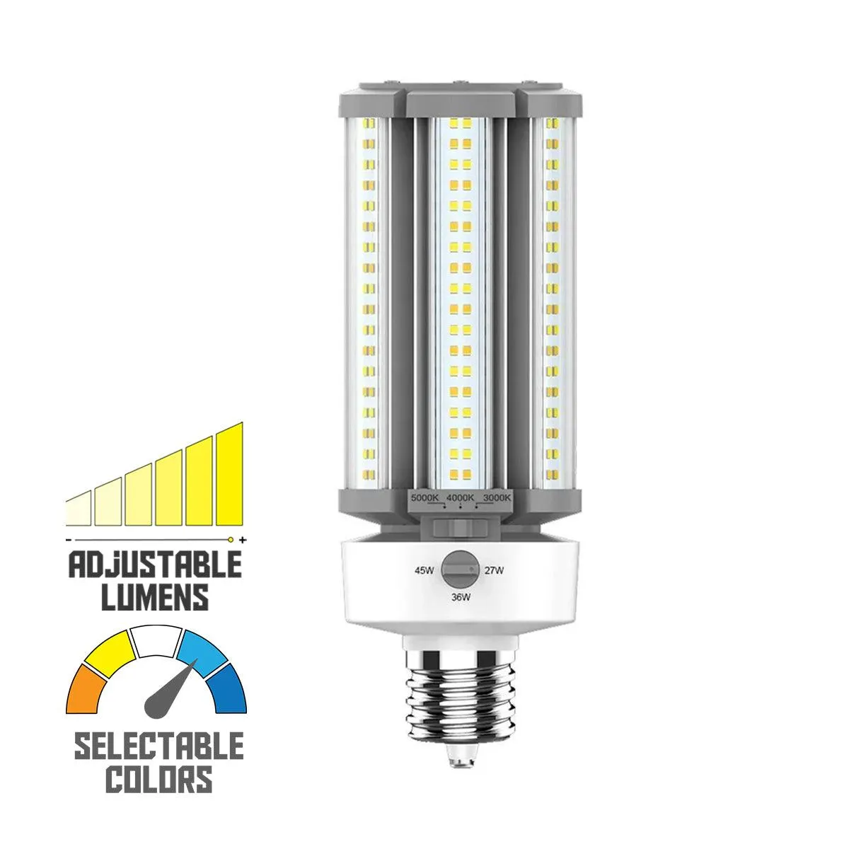 RAB HID Field Adjustable Post Top LED Lamp, EX39 Mogul Base