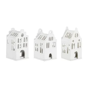 Rader Porcelain Village House Candle Holder Set
