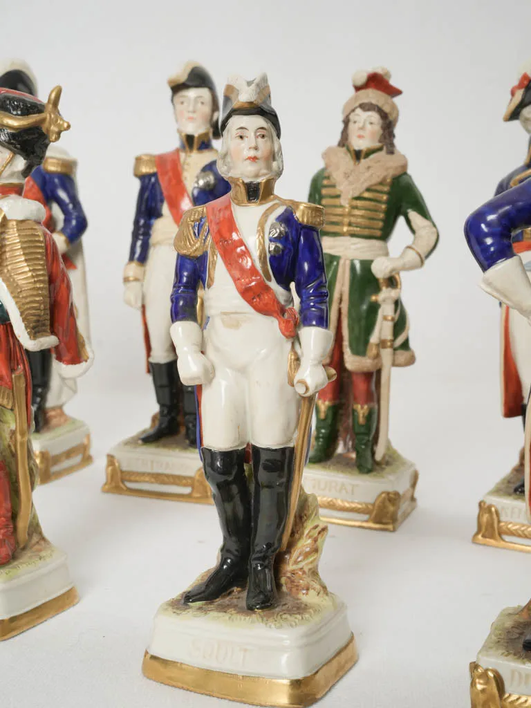 Rare collection of 10 porcelain Napoleonic military figurines