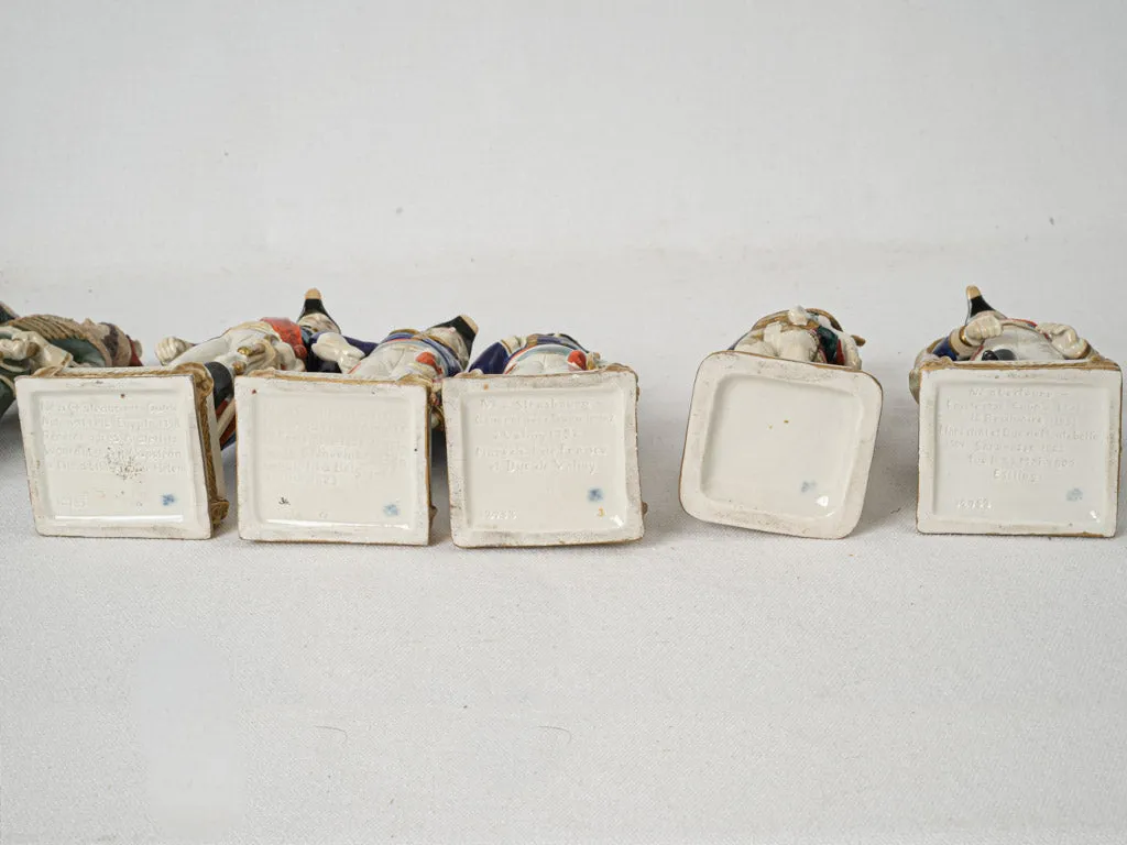 Rare collection of 10 porcelain Napoleonic military figurines