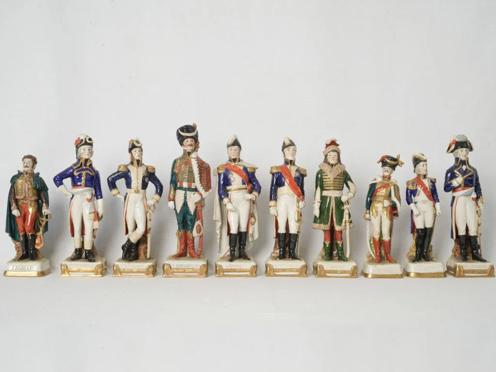 Rare collection of 10 porcelain Napoleonic military figurines