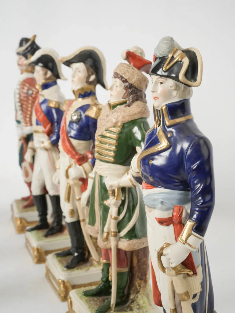 Rare collection of 10 porcelain Napoleonic military figurines