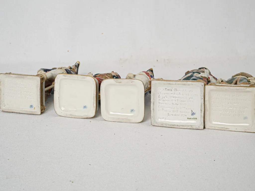 Rare collection of 10 porcelain Napoleonic military figurines