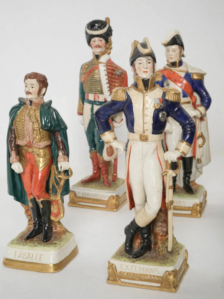 Rare collection of 10 porcelain Napoleonic military figurines