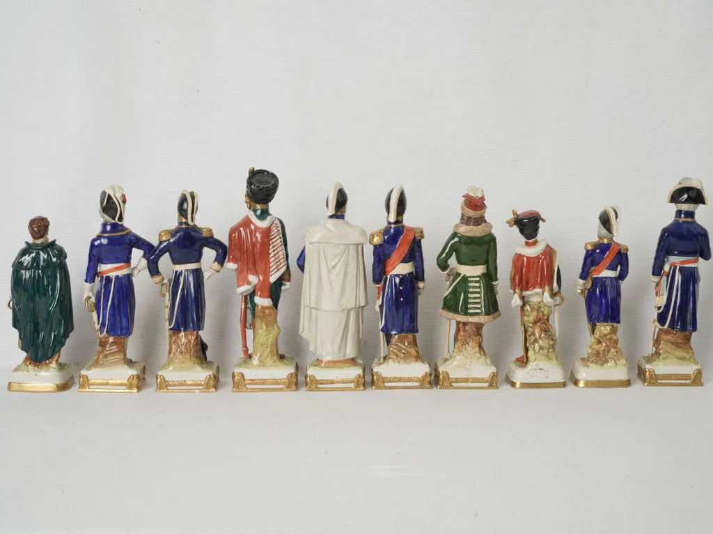 Rare collection of 10 porcelain Napoleonic military figurines