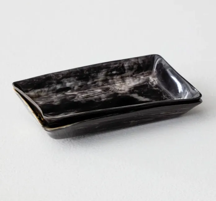 Rectangular Ankole Cow Horn Decorative Tray