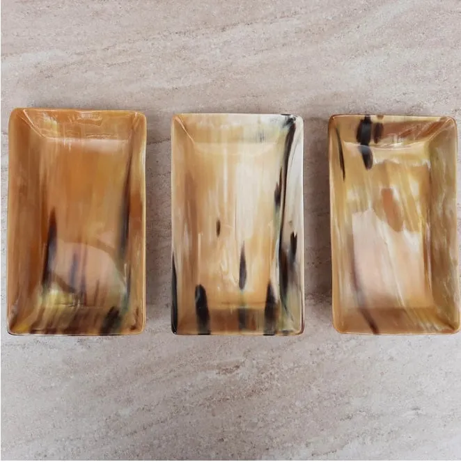 Rectangular Ankole Cow Horn Decorative Tray