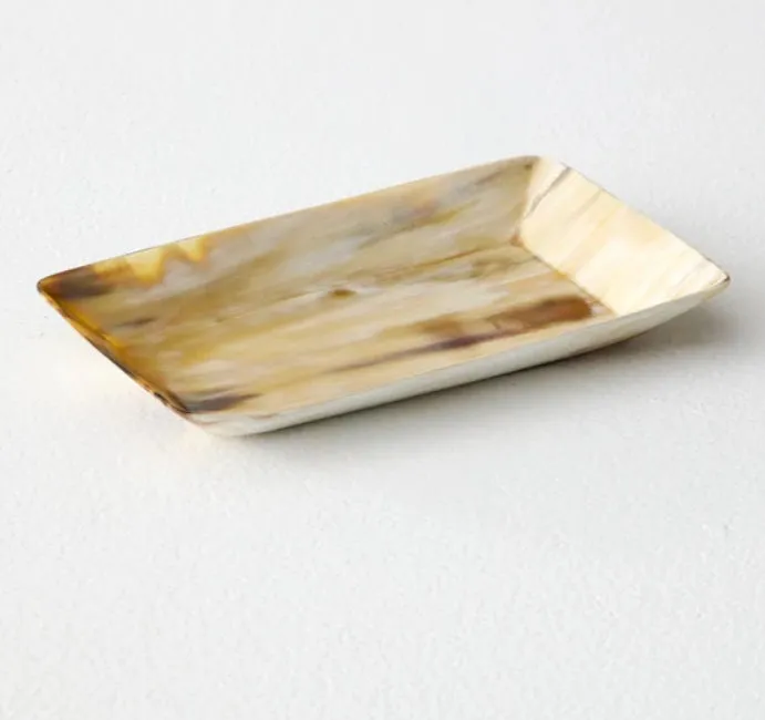 Rectangular Ankole Cow Horn Decorative Tray