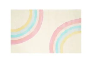 Rectangular Rainbow Stripe Rug