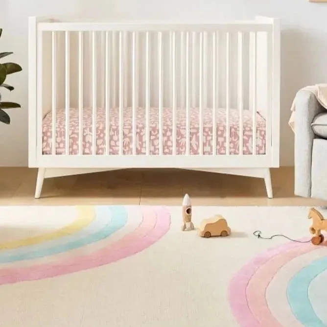 Rectangular Rainbow Stripe Rug