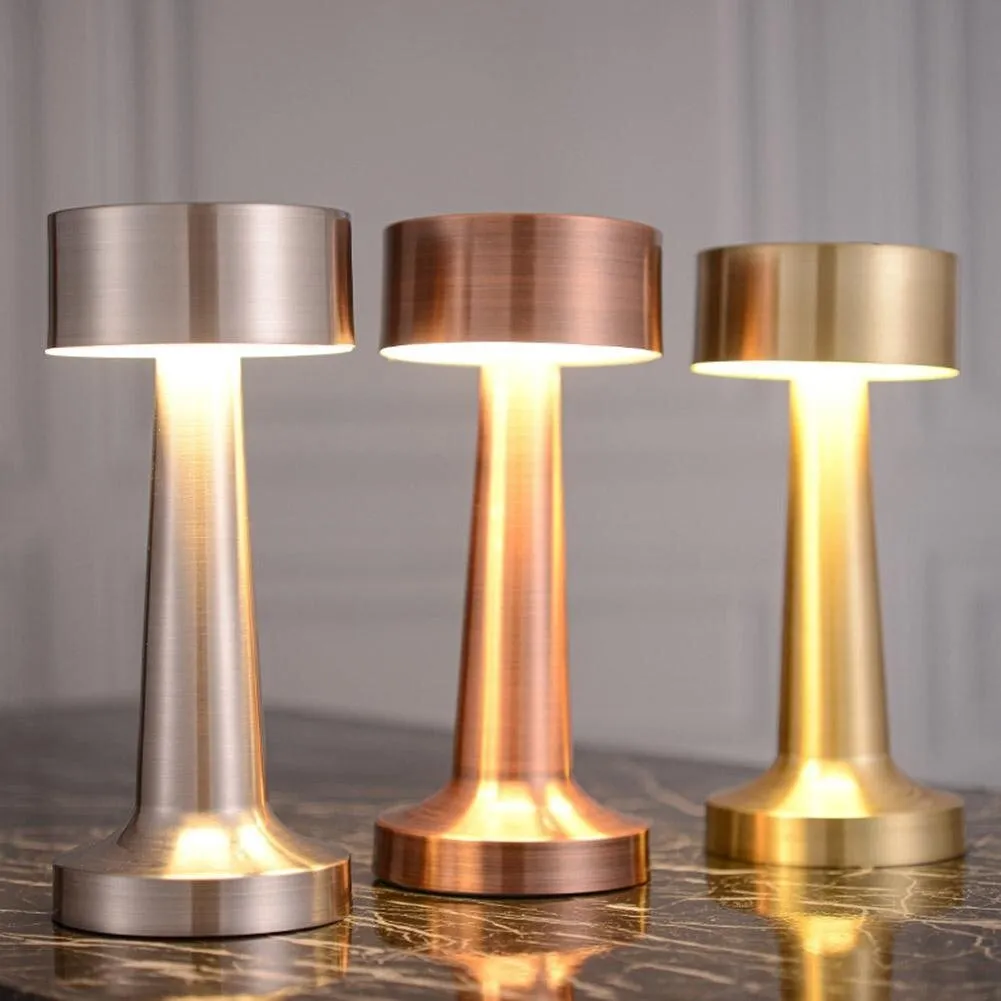 Retro Table Lamp with 3-Color Touch Sensor