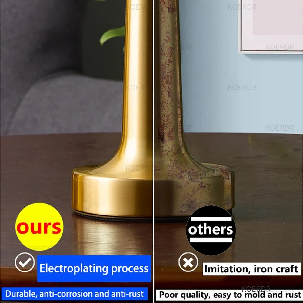 Retro Table Lamp with 3-Color Touch Sensor
