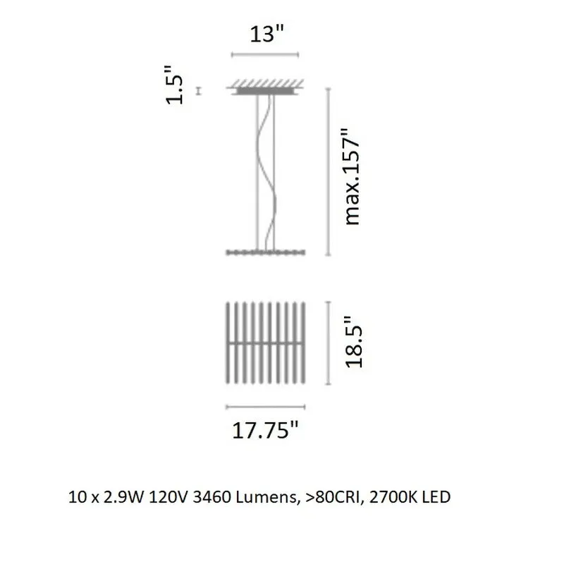 Rhythm Linear Pendant Light
