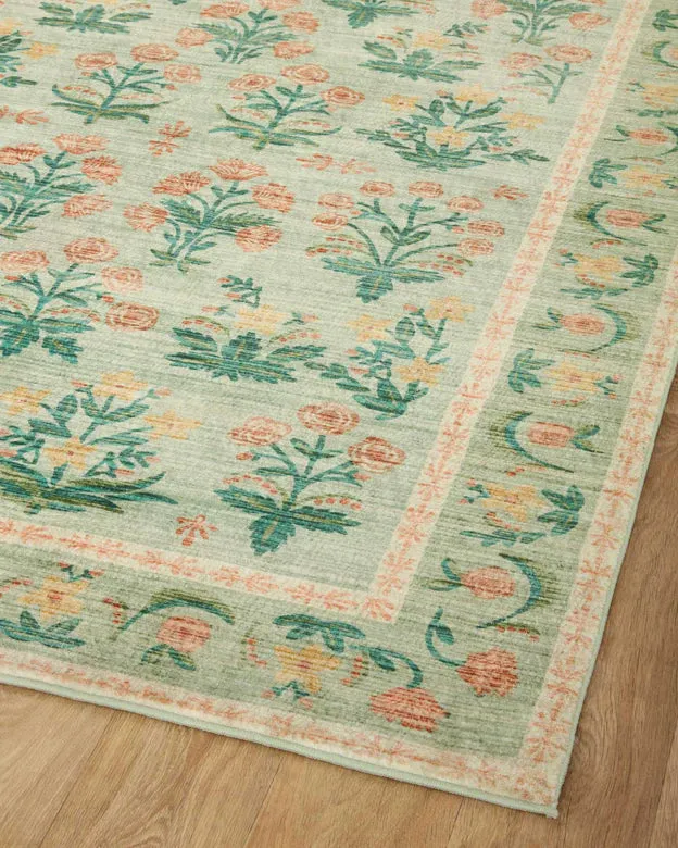 Rifle Paper Co. X Loloi/ Eden Mughal Rose Moss Rug