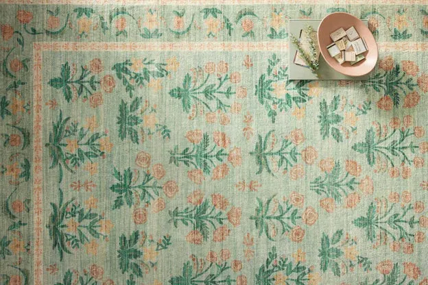 Rifle Paper Co. X Loloi/ Eden Mughal Rose Moss Rug