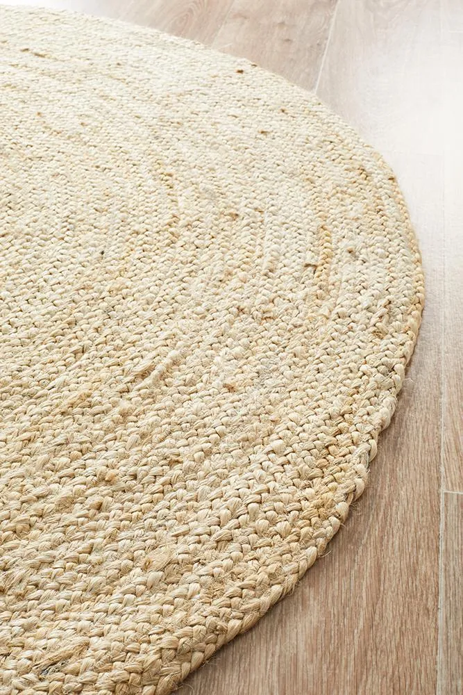 Round Jute Sand Rug