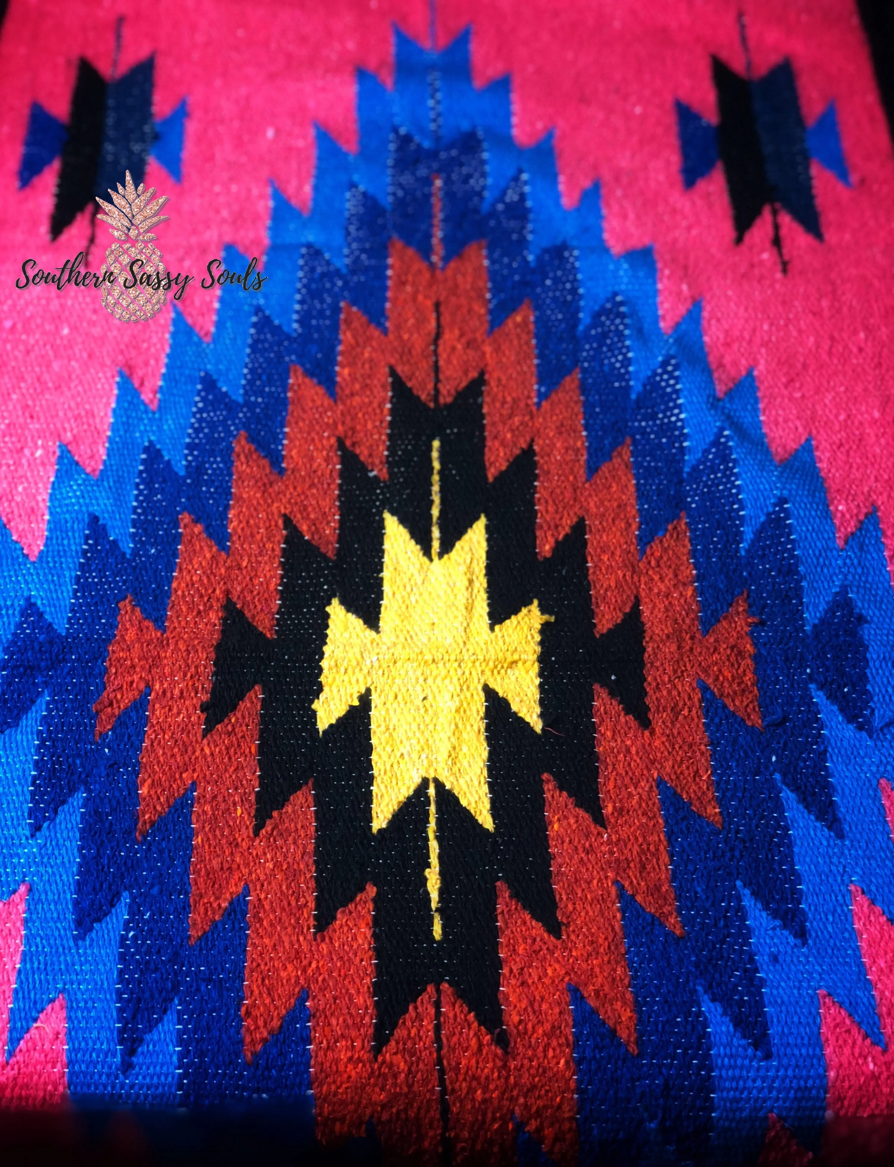 Salmon Diamond Aztec Blankets