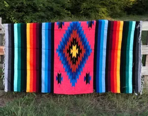 Salmon Diamond Aztec Blankets