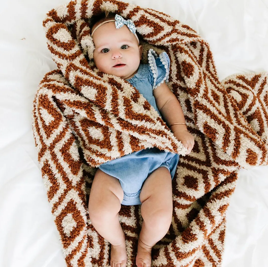 Saranoni - Double Layer Patterned Bamboni Receiving Blankets