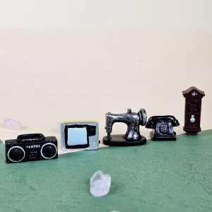 SATYAM KRAFT 1 Set Miniature Set for Home Decor, Unique Gift,Bedroom, Living Room, Office Desk, Figurines, Shelf Decoration Items(5 Piece)(Style 1)