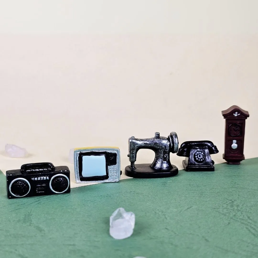 SATYAM KRAFT 1 Set Miniature Set for Home Decor, Unique Gift,Bedroom, Living Room, Office Desk, Figurines, Shelf Decoration Items(5 Piece)(Style 1)