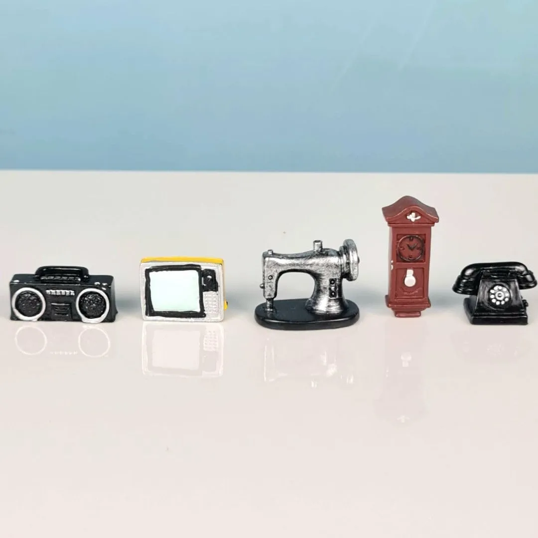 SATYAM KRAFT 1 Set Miniature Set for Home Decor, Unique Gift,Bedroom, Living Room, Office Desk, Figurines, Shelf Decoration Items(5 Piece)(Style 1)