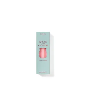 Set of Six Madeleine Candles in Pink, 20cm