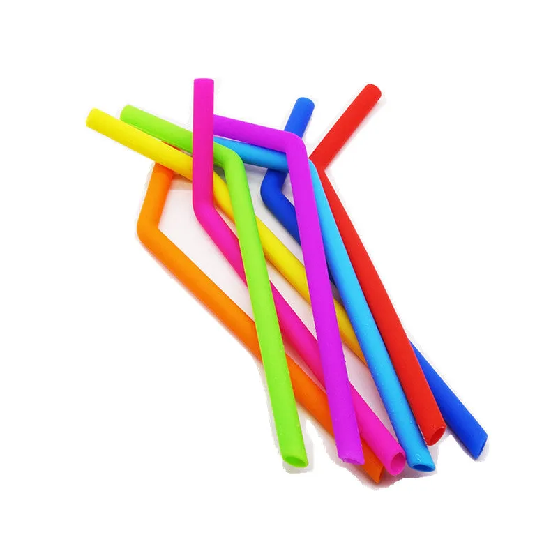 *Silicone Straws, Set of 6